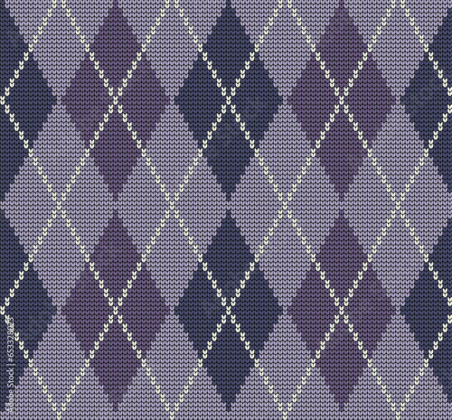 Knitted texture seamless pattern. Vector seamless background for banner, website, postcard, wallpaper, clothing and design. Festive Sweater Design. Seamless Knitted Pattern.