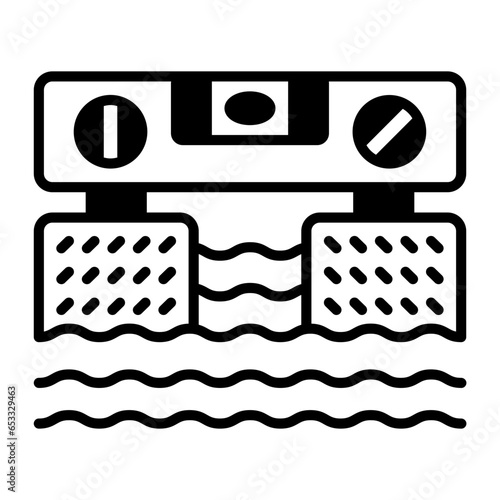 Levelling Floor Screed  vector color icon design, Handyman Services symbol, House Repairing sign, Civil Engineering and Building Contractor stock illustration, Masonry Surface Level concept