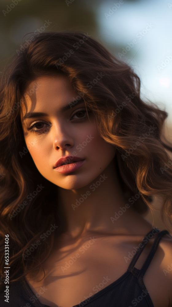 Portrait of Stunning Young Indian Woman with Black Hair Captured in Golden Hour and Natural Light, High-Quality Beauty Photography Portrait of Stunning Young Indian Woman with Black Hair Captured in Golden Hour and Natural Light, High-Quality Beauty Photography
