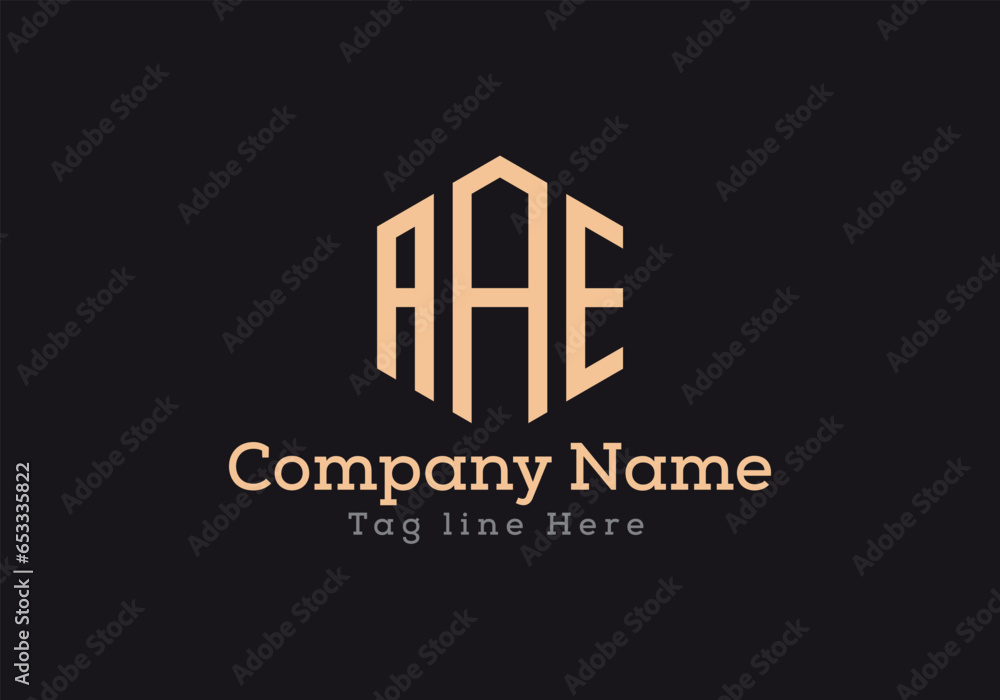 AAE triangle letter logo design with triangle shape. AAE triangle logo design monogram. AAE triangle vector logo template with Gold colour.