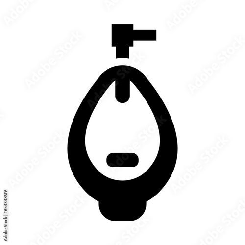 urinal glyph icon illustration vector graphic. Simple element illustration vector graphic, suitable for app, websites, and presentations isolated on white background