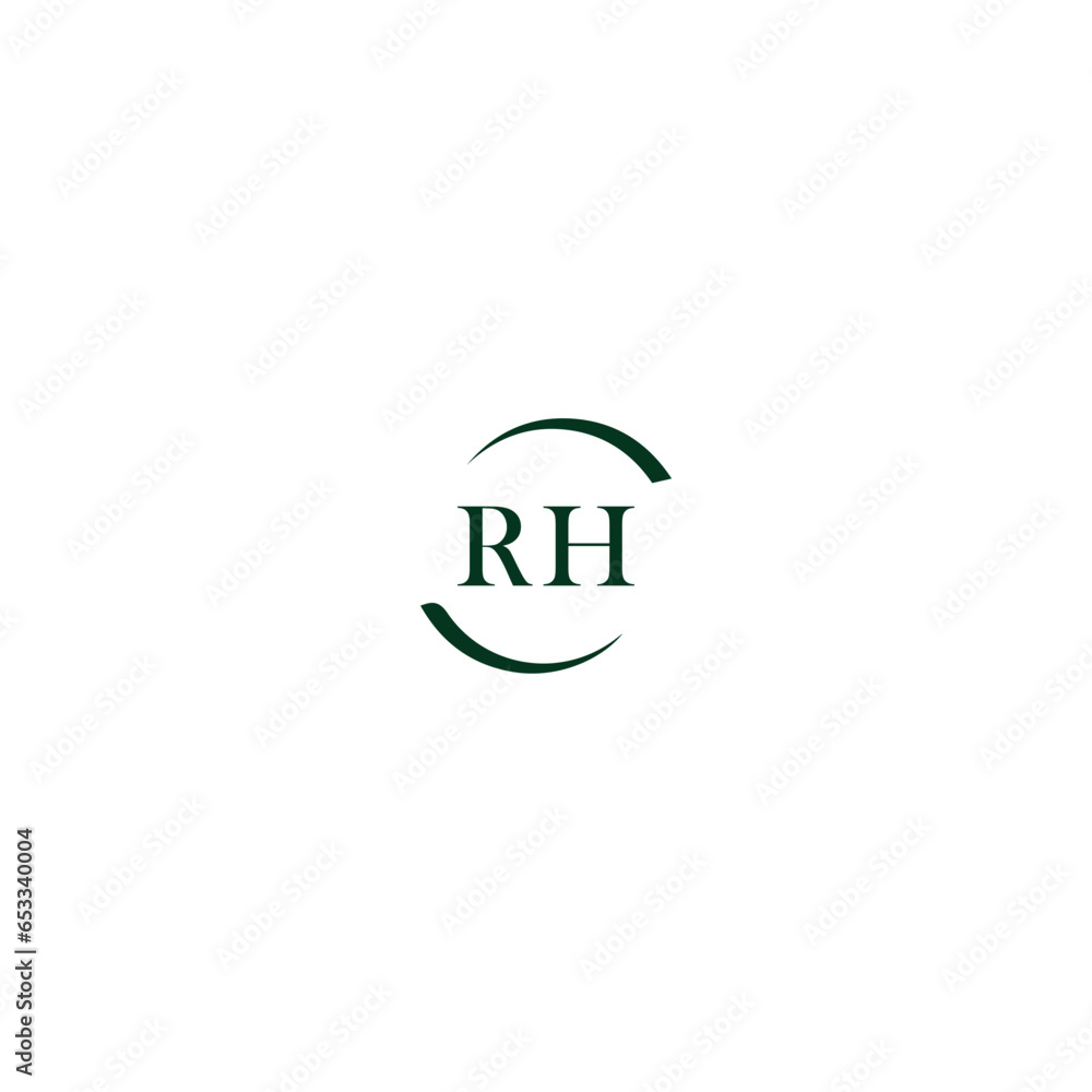 RH letter logo design . RH polygon, circle, triangle, hexagon, flat and simple style with black and white color variation letter logo set in one artboard. RH RH letter logo design . RH polygon, circle, triangle, hexagon, flat and simple style with black and white color variation letter logo set in one artboard. RH