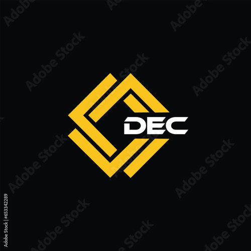 DEC letter design for logo and icon.DEC typography for technology, business and real estate brand.DEC monogram logo.