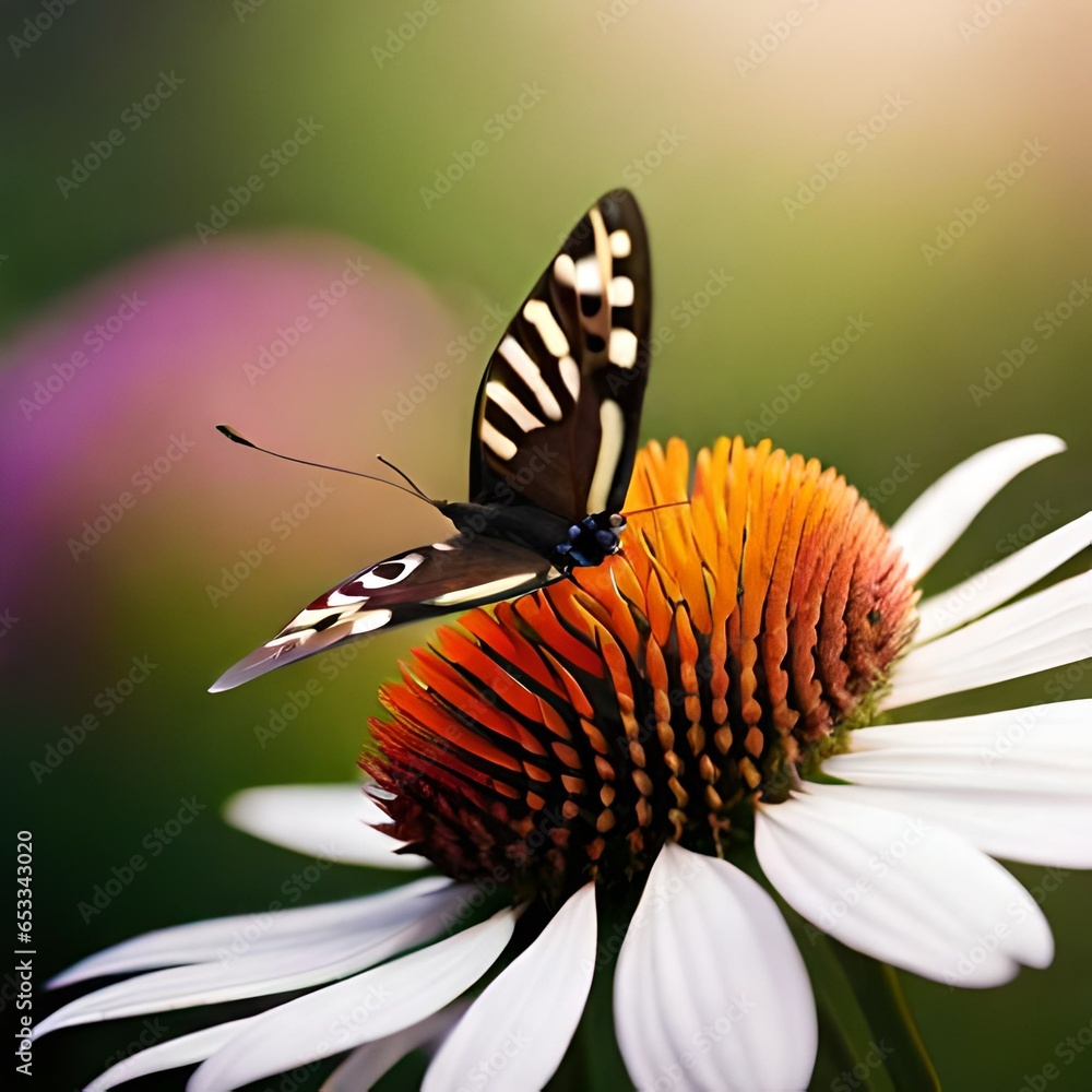 Obraz premium butterfly on flower