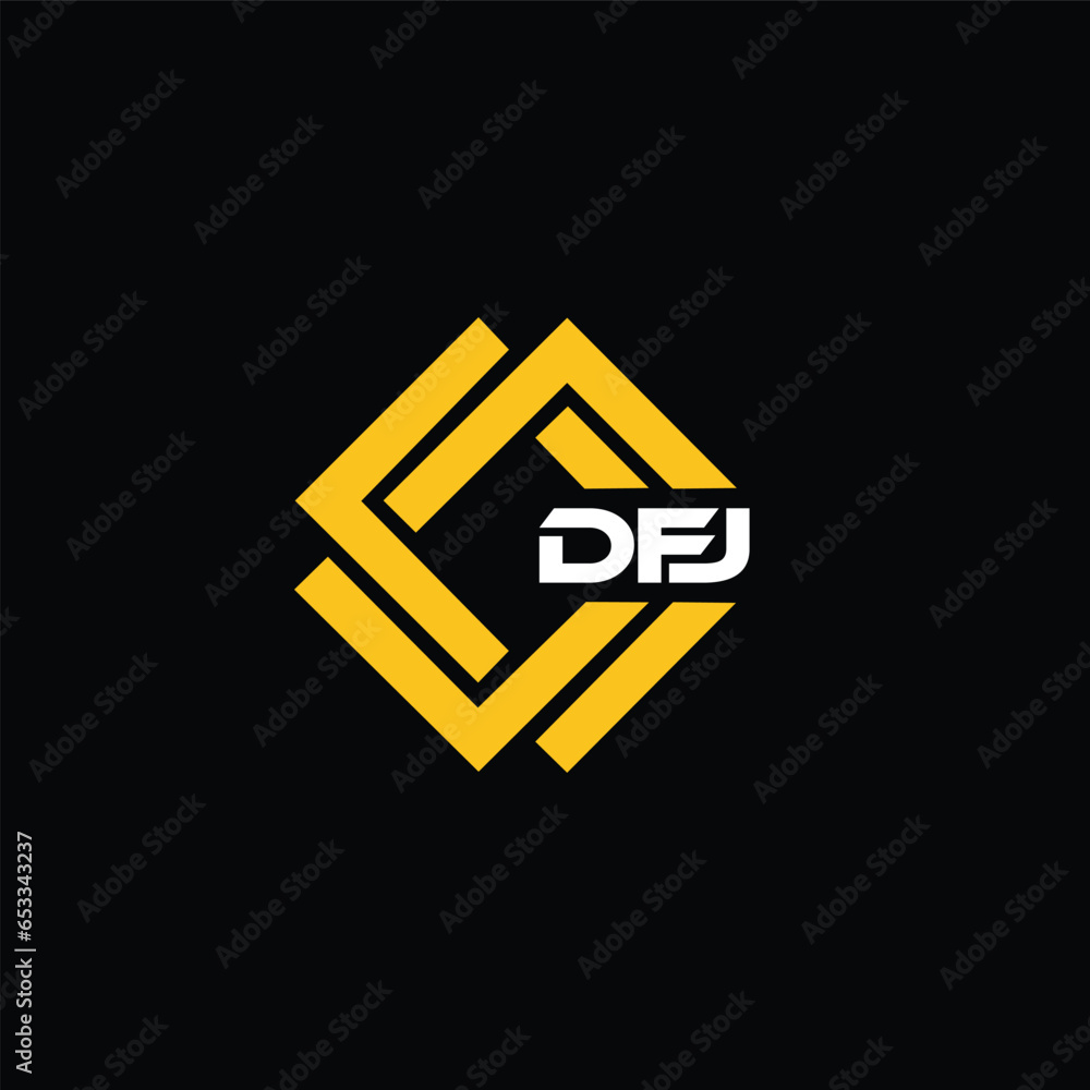 DFJ letter design for logo and icon.DFJ typography for technology, business and real estate brand.DFJ monogram logo. DFJ letter design for logo and icon.DFJ typography for technology, business and real estate brand.DFJ monogram logo.