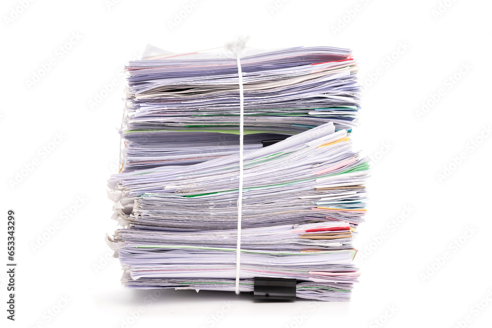 Stack of Documents isolated on white background. Stack of Documents isolated on white background.