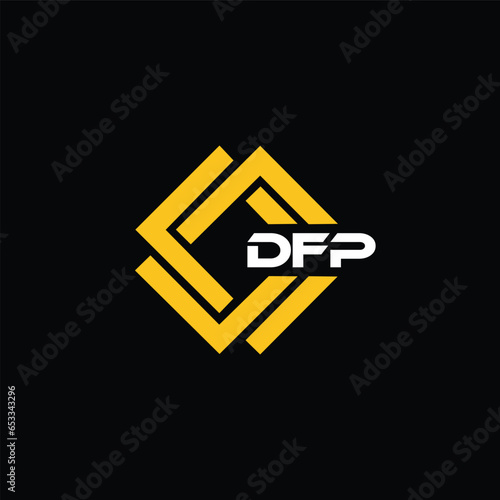 DFP letter design for logo and icon.DFP typography for technology, business and real estate brand.DFP monogram logo. photo