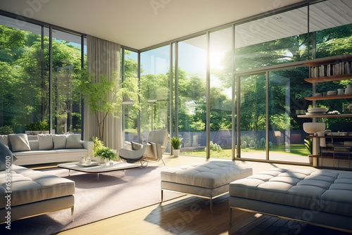 modern living room with floor © Graph Squad