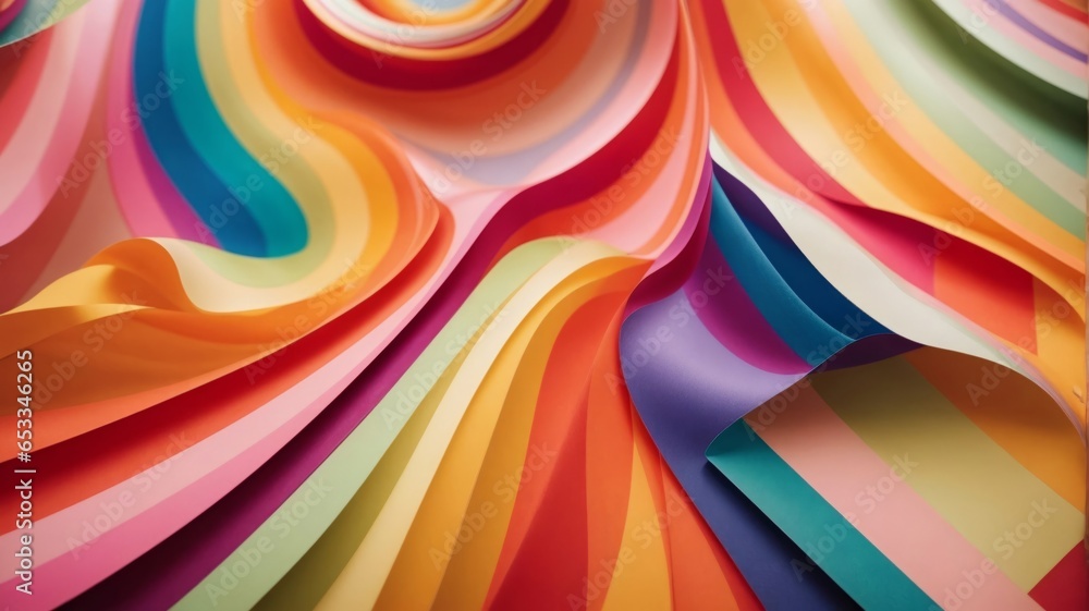 Geometric Pattern, Bright, Warm, Contrasting Colours, Neon, Subtle Glows On Edges, Background Gradient, Intricate Detail, Spiral, Rainbow Background. Geometric Pattern, Bright, Warm, Contrasting Colours, Neon, Subtle Glows On Edges, Background Gradient, Intricate Detail, Spiral, Rainbow Background.