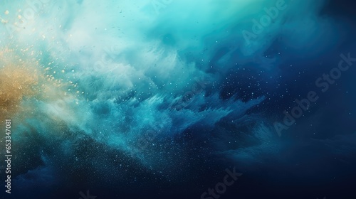 magic dust blue particles illustration effect abstract, glitter texture, bokeh glow magic dust blue particles photo
