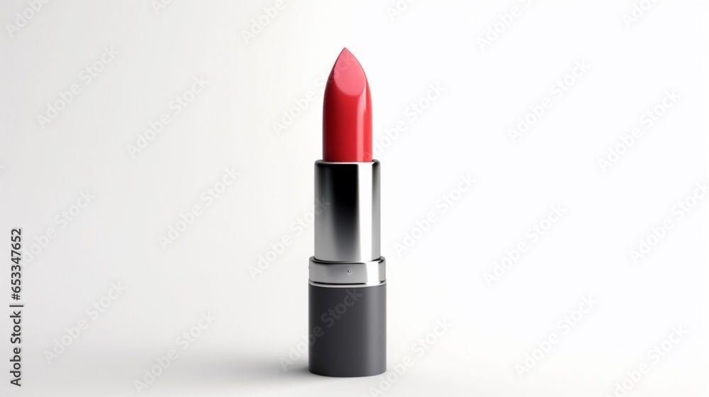 lipstick no logo realistic isolated white background.Generative AI lipstick no logo realistic isolated white background.Generative AI