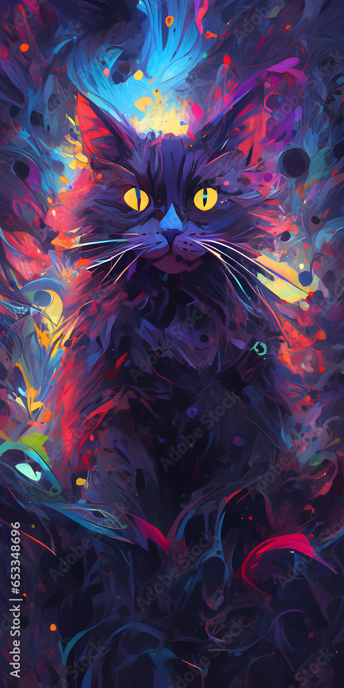 a potrait of a cat a potrait of a cat