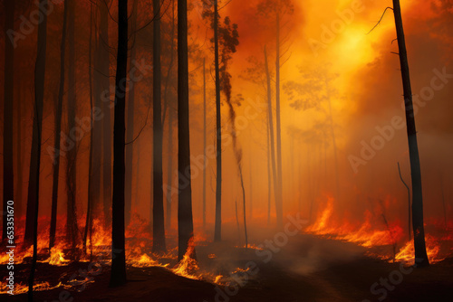 Wildfire's Might: A Force of Destruction © Andrii 