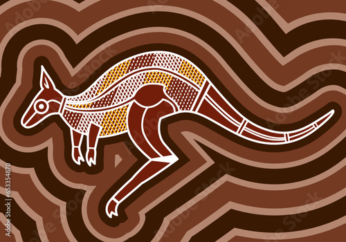Kangaroo in australian aboriginal art