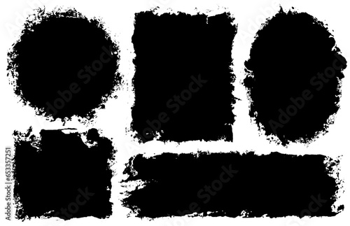 Set of grunge frames