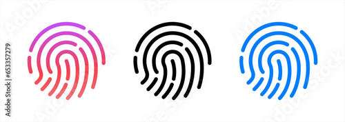 ID app icon. Fingerprint vector illustration 10 eps.