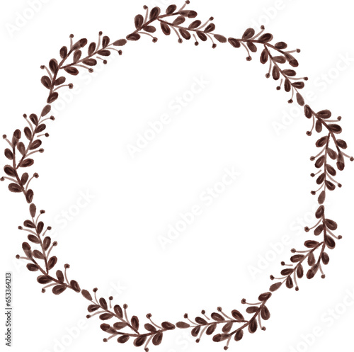 Vector Hand drawn floral wreath and frame