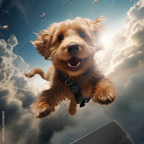 a flying dog in space2 photo