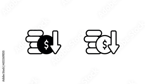 Losses icon design with white background stock illustration