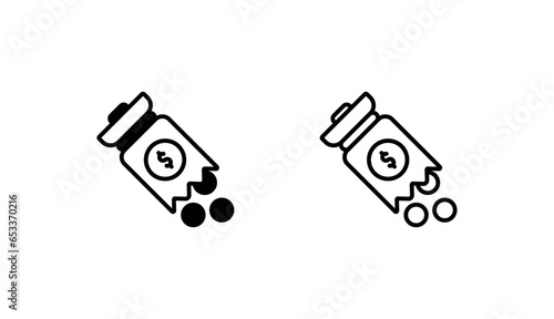 Losses icon design with white background stock illustration