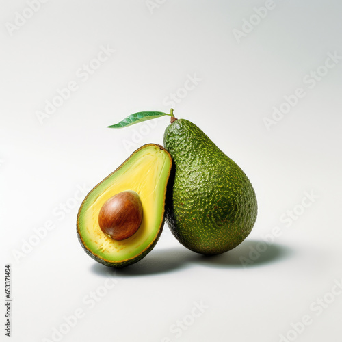 Fresh sliced avocado . Vegetarian food concept.Background