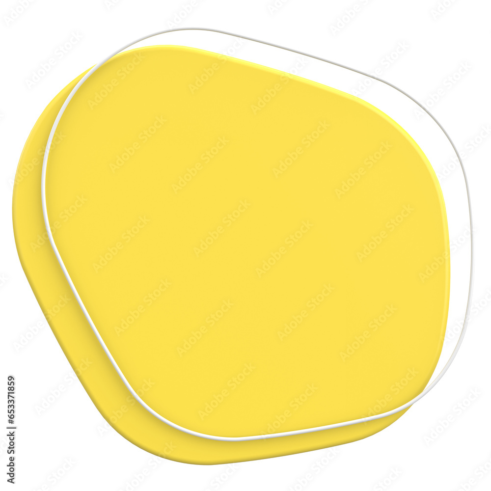 3D Blob. Abstract Text Box. 3D illustration. 3D Blob. Abstract Text Box. 3D illustration.