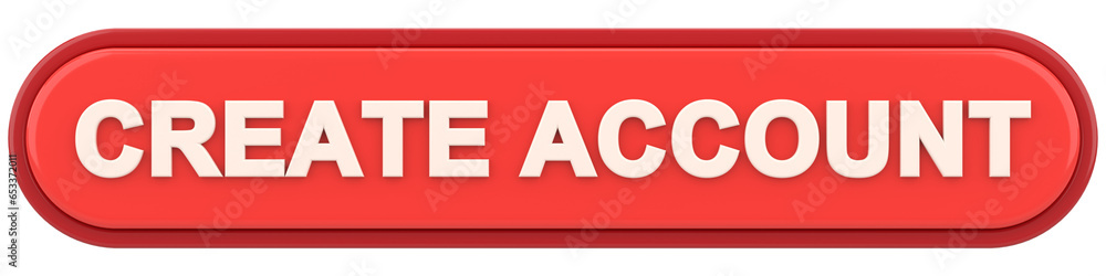 Create account button. 3D illustration. Create account button. 3D illustration.