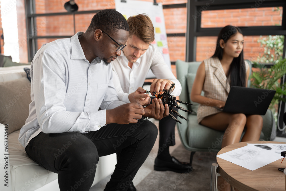 Fototapeta premium African American businessman meeting with team business in office 