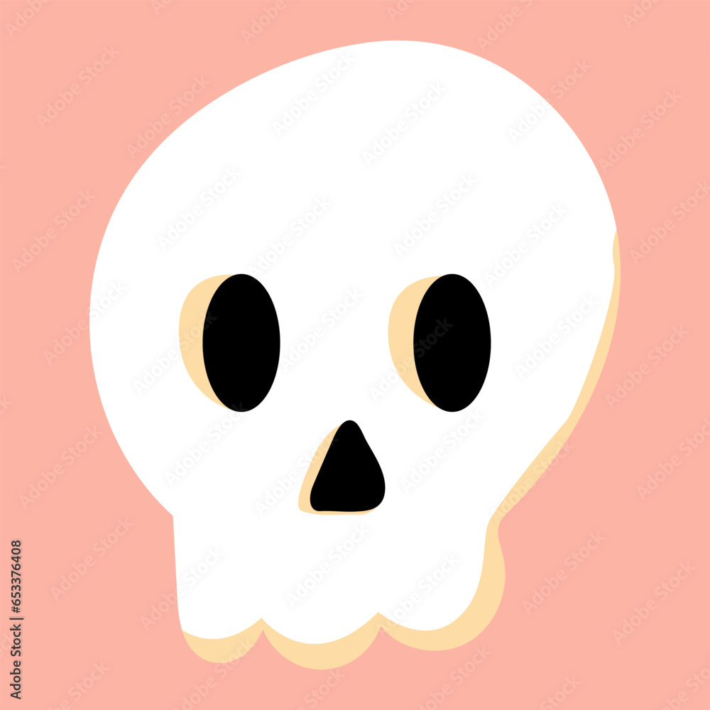 Fototapeta premium Skull. Halloween element. Vector illustration