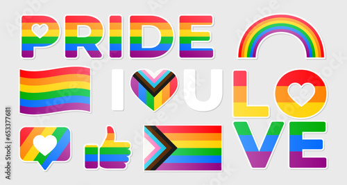 Pride LGBT Vector Sticker Set