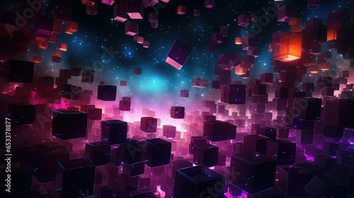 futuristic voxel artificial cubes illustration pixel virtual  render cube  face cyborg futuristic voxel artificial cubes
