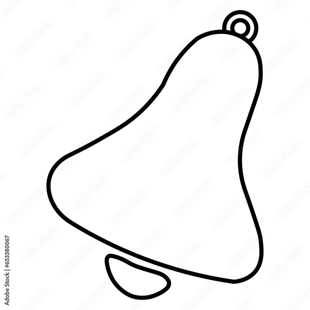 Minimalistic outline bell. Bell for garland and Christmas tree decoration Minimalistic outline bell. Bell for garland and Christmas tree decoration