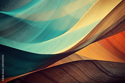 Abstract decorative retro style waves background