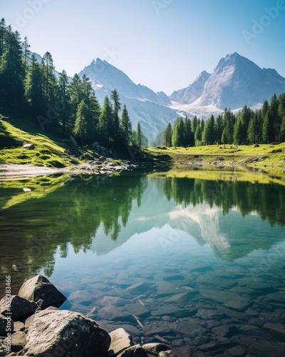 lake in the mountains