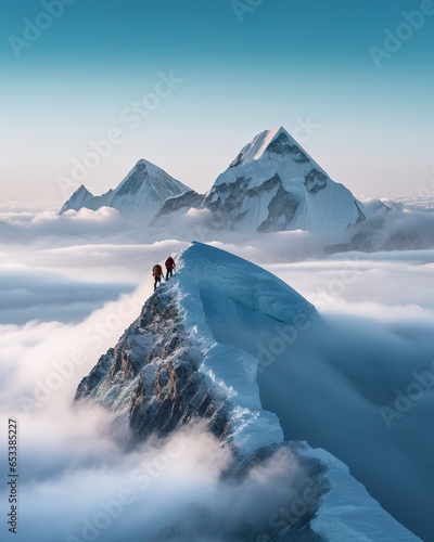 snow covered mountains
