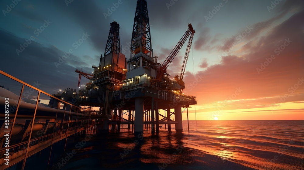 An oil rig, a platform on the water, an industrial plant for the extraction of fuel, gas and other energy carriers.