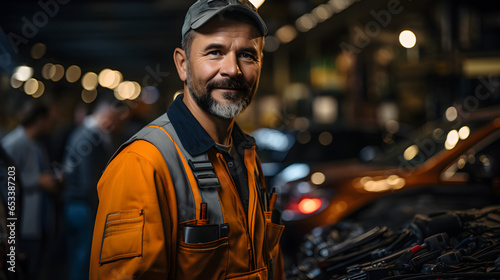 Mechanic in an auto repair shop