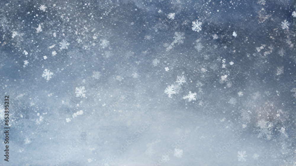 Obraz premium Snow blizzard with large snowflakes Christmas holiday banner background