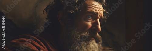 Portrait of artist Michelangelo.generative ai 