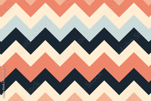 Chevron zigzag pattern, wallpaper, background, hand-drawn cartoon Illustrations in minimalist vector style