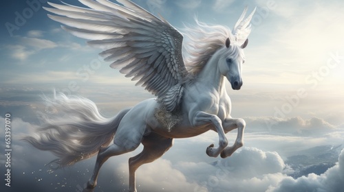 Elegant looking Pegasus.generative ai 