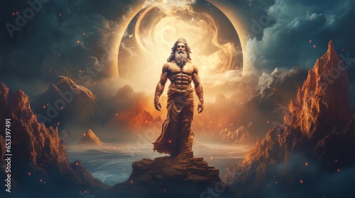Saturn - The roman god of abundance.generative ai 