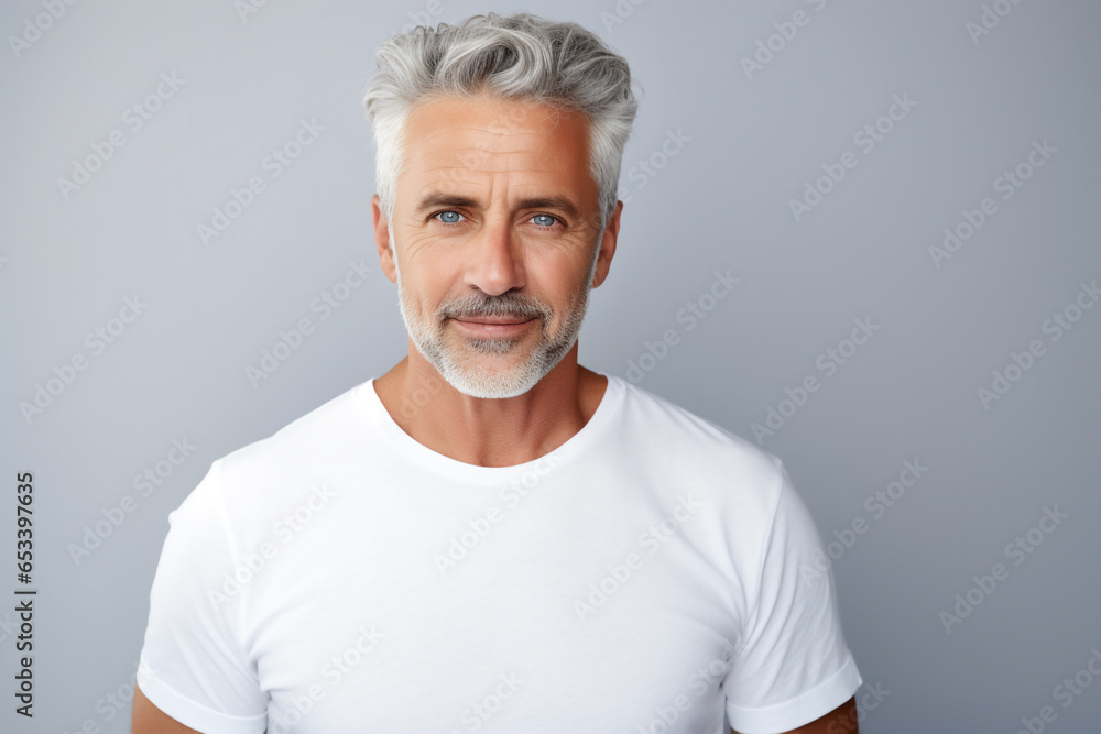 happy healthy confident senior handsome man is smiling to camera with clear background ,close up portrait happy healthy confident senior handsome man is smiling to camera with clear background ,close up portrait