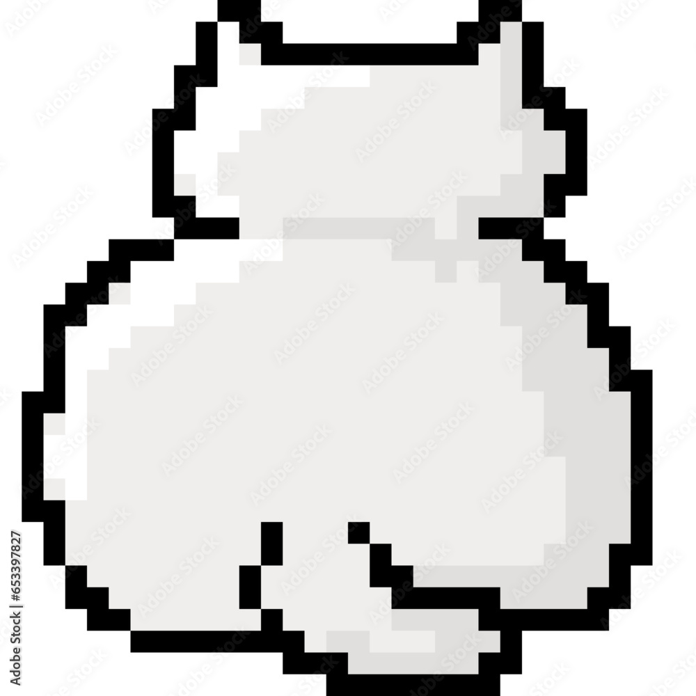 behind cute cat cartoon pixel art icon 8 bit illustration behind cute cat cartoon pixel art icon 8 bit illustration