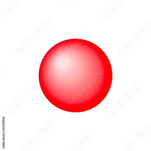 Red ball buttons with transparent background.