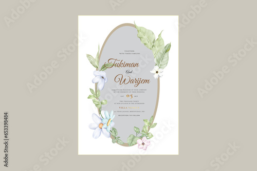 Free vector floral weeding card