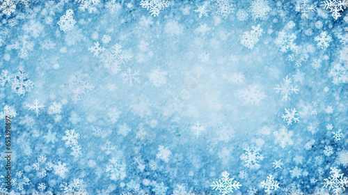 Snowflakes on blue  background, Christmas holiday banner background