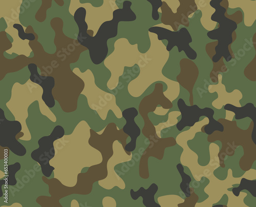 
Military camouflage background army fabric texture, vector seamless pattern for textiles