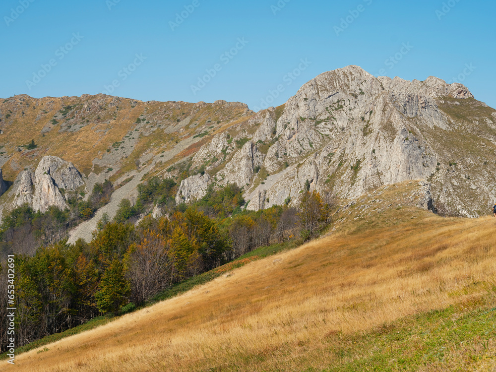 Arjana Peak in Cernei Mountains, Carpathian Range, Romania, Europe