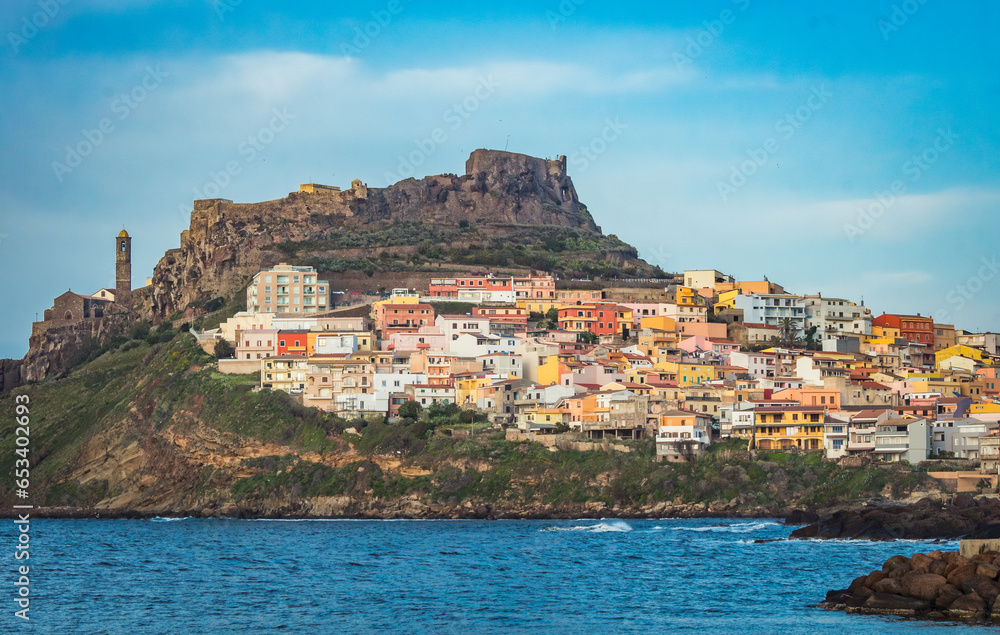 View of Castelsardo, small town in Sardinia, Italy